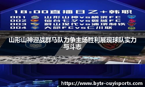 山形山神迎战群马队力争主场胜利展现球队实力与斗志